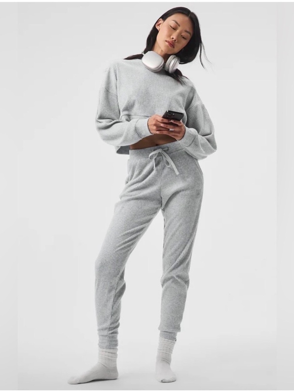 Alo Yoga | Heather Gray The Muse Matching Set Size Medium & Small